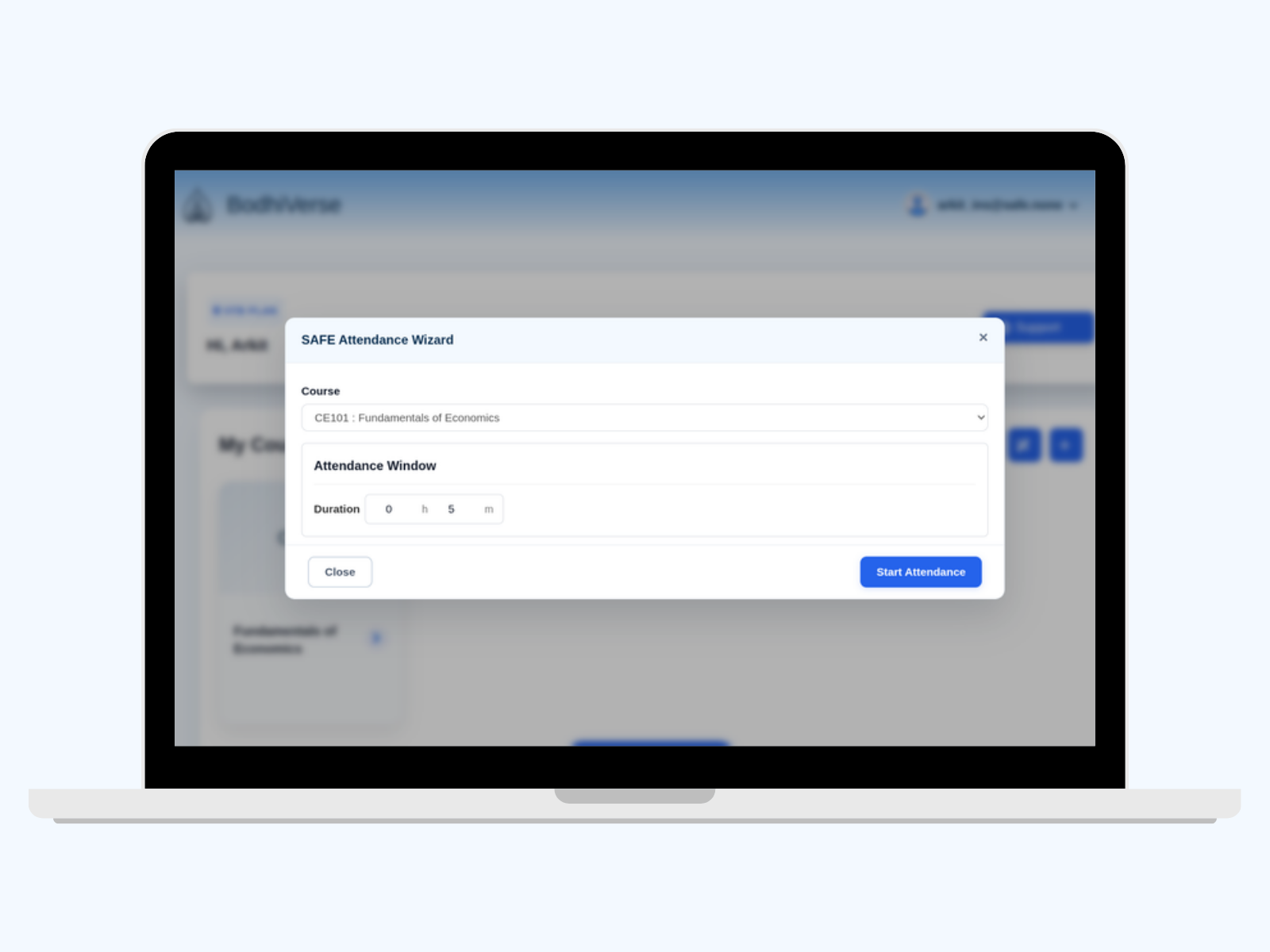 Start session from browser